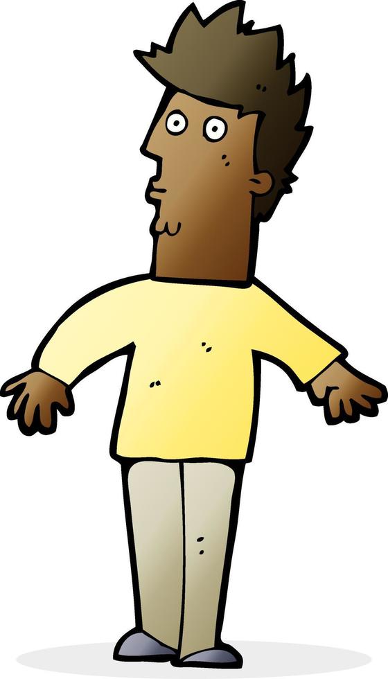 cartoon surprised man vector