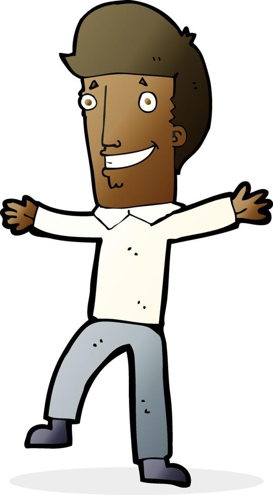 cartoon happy man vector