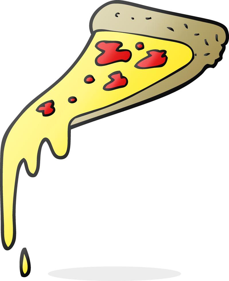 cartoon pizza slice vector