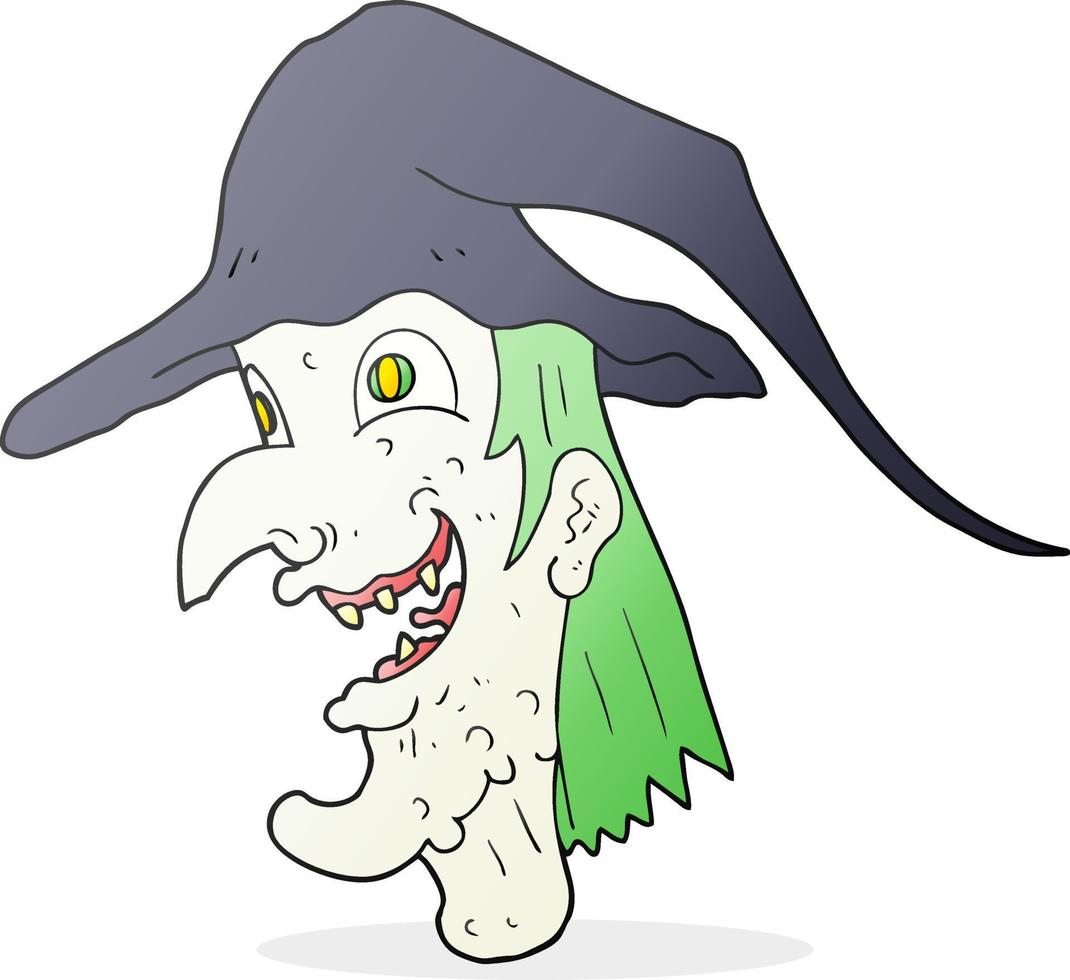 cartoon cackling witch vector