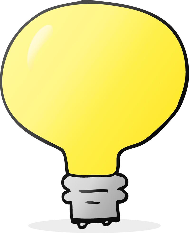 cartoon light bulb vector