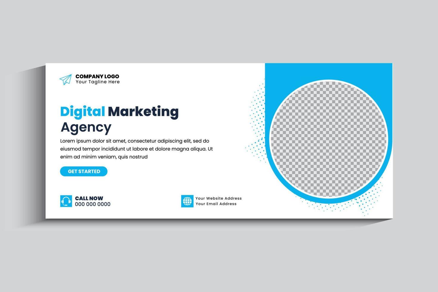 Digital Marketing Agency cover banner for social media vector