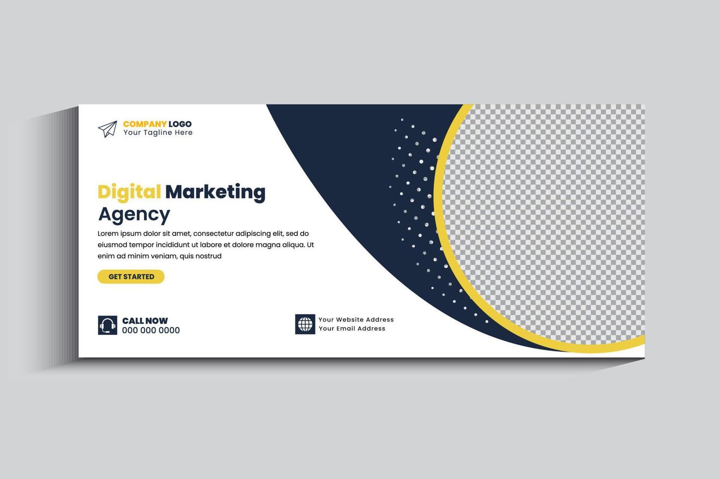 Digital Marketing Agency cover banner for social media vector