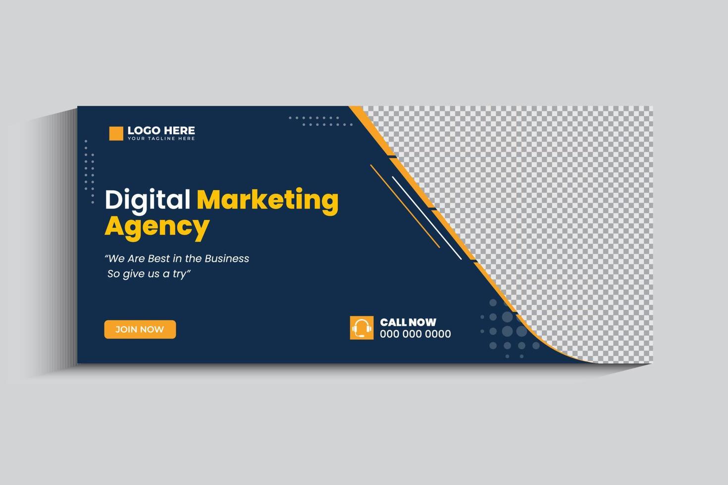 Digital Marketing Agency cover banner for social media vector