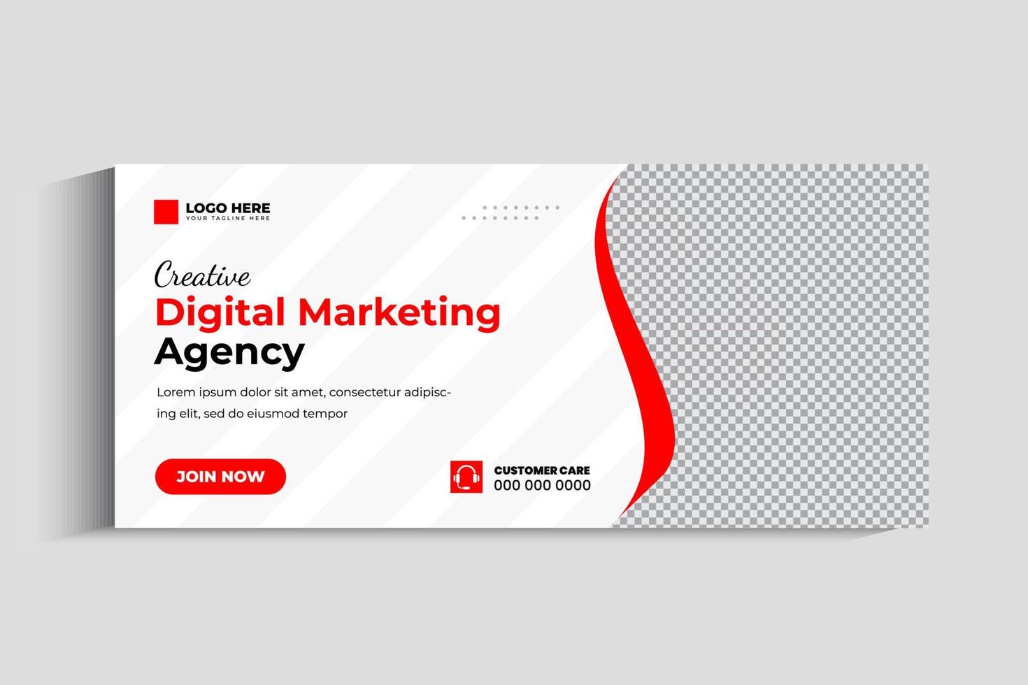 Digital Marketing cover banner for social media vector