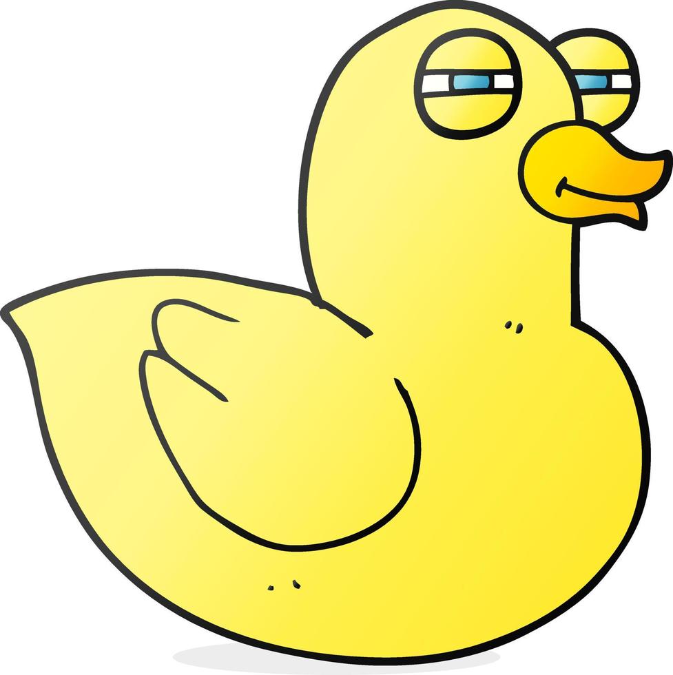 cartoon funny rubber duck vector