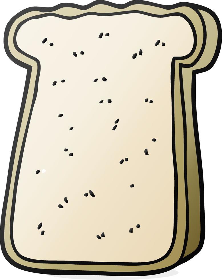 cartoon slice of toast vector