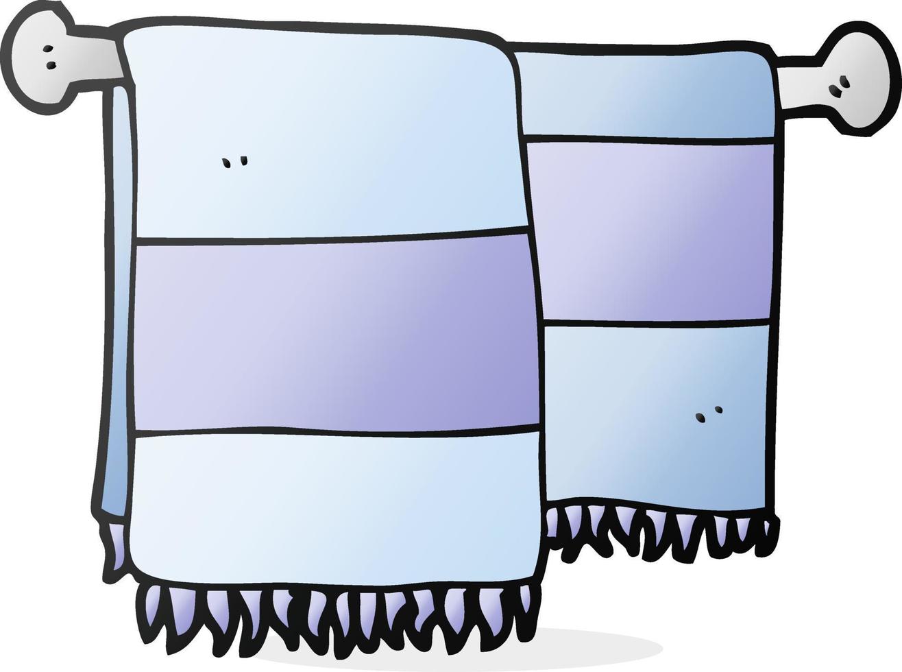 cartoon bathroom towels vector