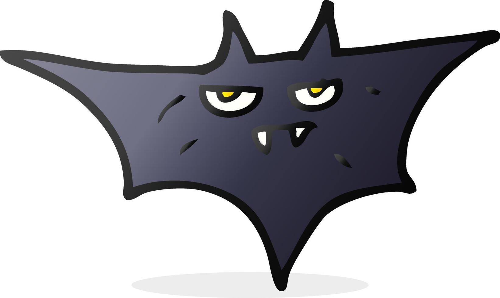 cartoon halloween bat vector