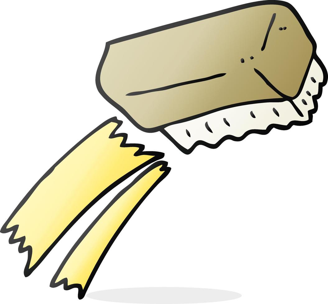 cartoon scrubbing brush vector