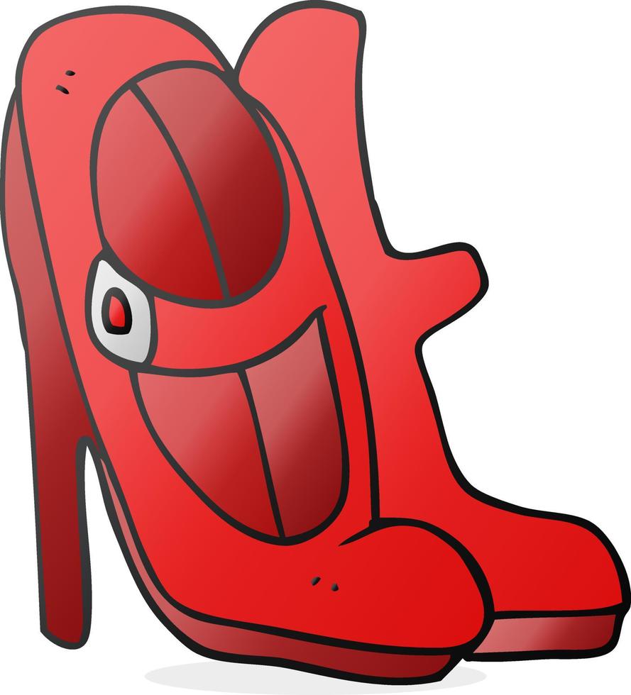 cartoon high heeled shoes vector