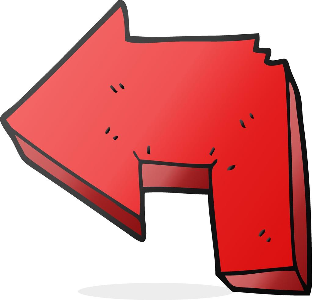 cartoon direction arrow vector