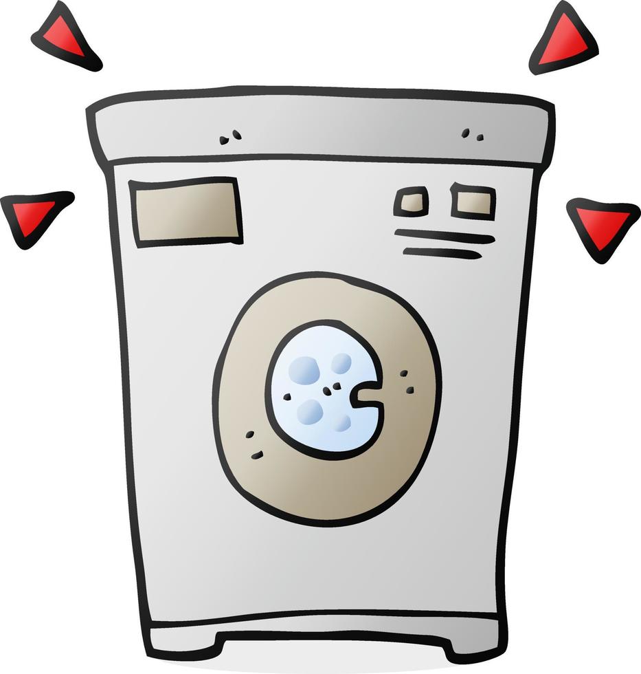 cartoon washing machine vector