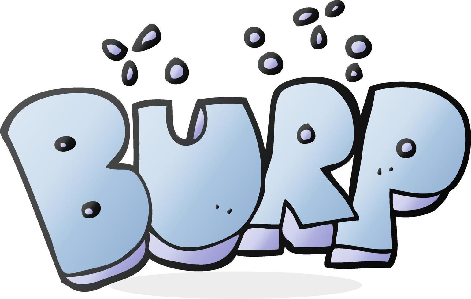 cartoon burp text vector