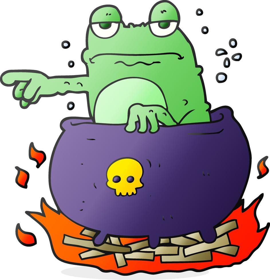 cartoon halloween toad vector