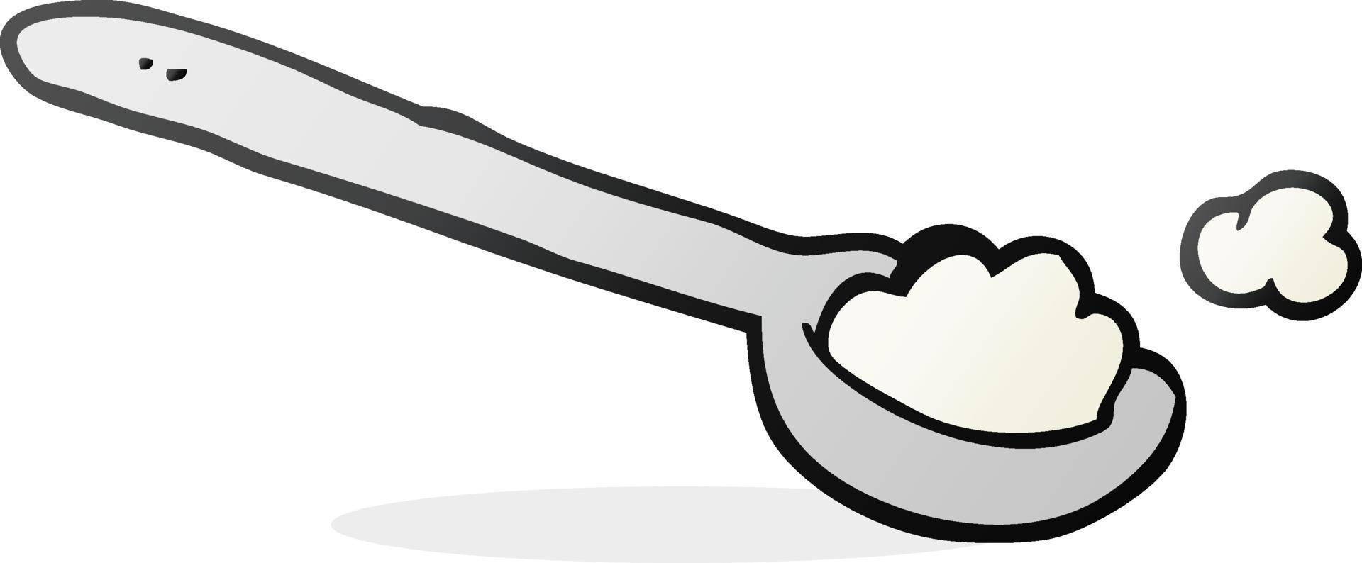 cartoon teaspoon of salt vector