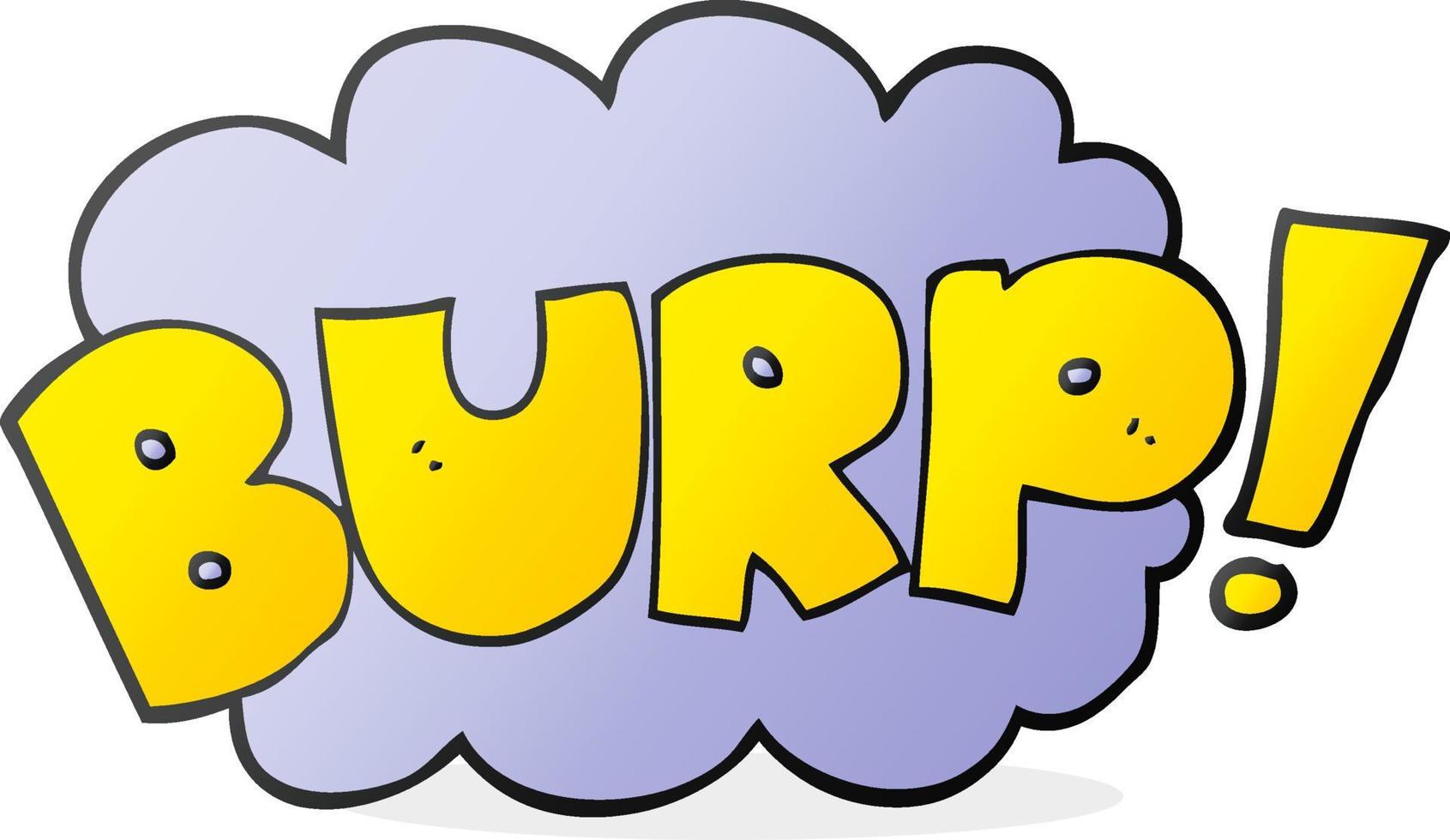 cartoon burp text vector