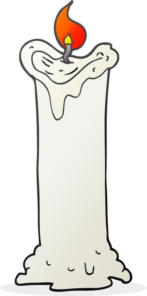 cartoon spooky candle vector