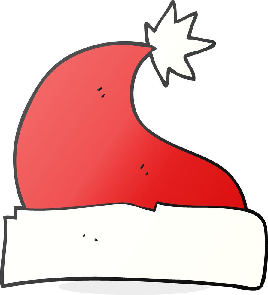 sombrero de navidad de dibujos animados vector