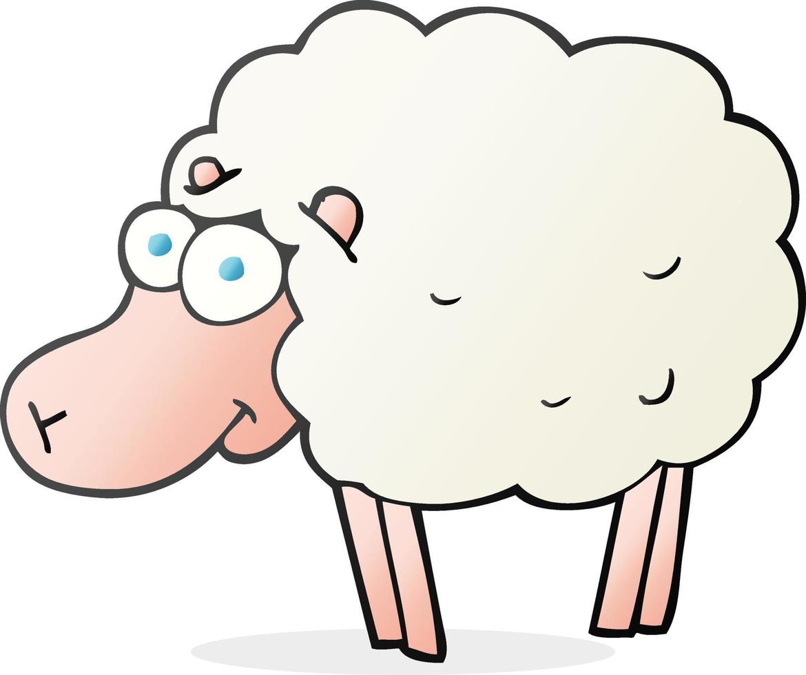 funny cartoon sheep vector