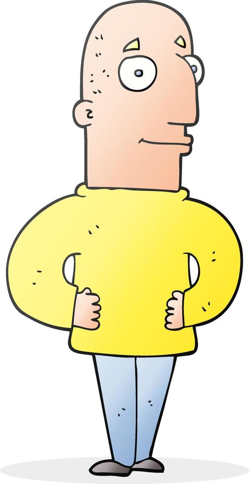 cartoon content man vector