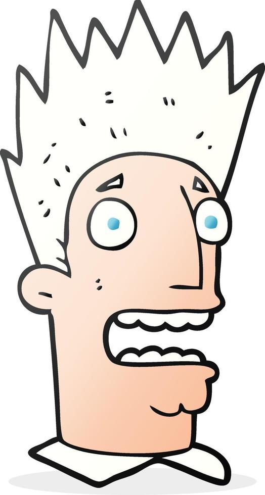 caricatura, sorprendido, hombre vector