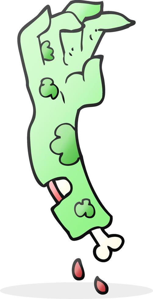 cartoon zombie arm vector