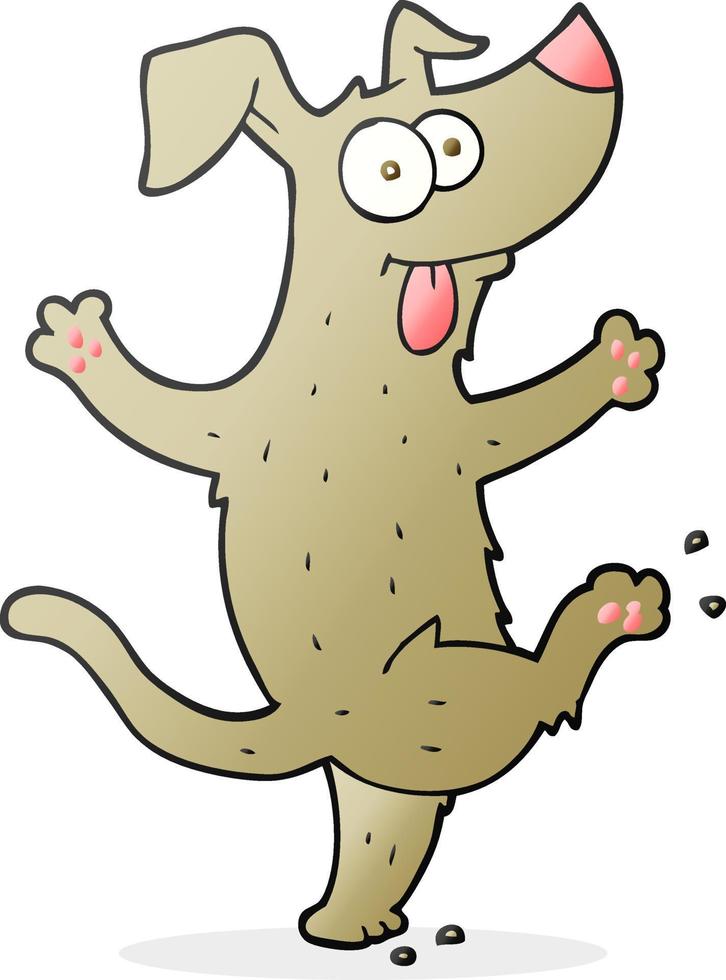 cartoon dancing dog vector