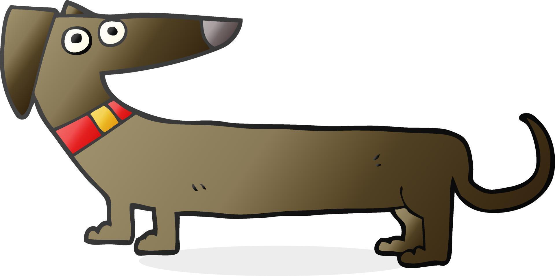 perro salchicha de dibujos animados vector