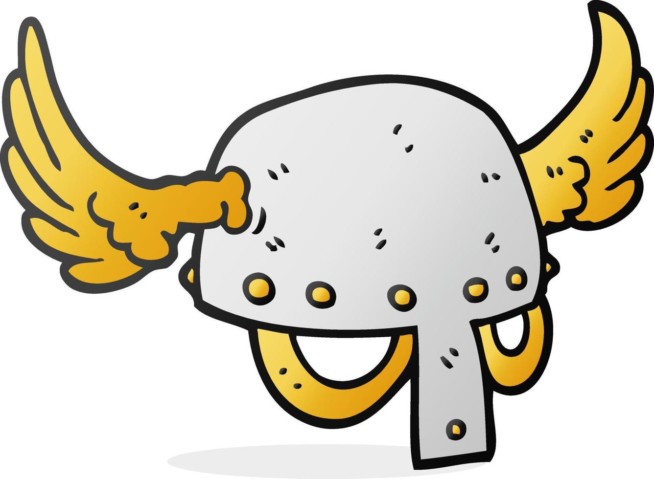 cartoon winged helmet vector