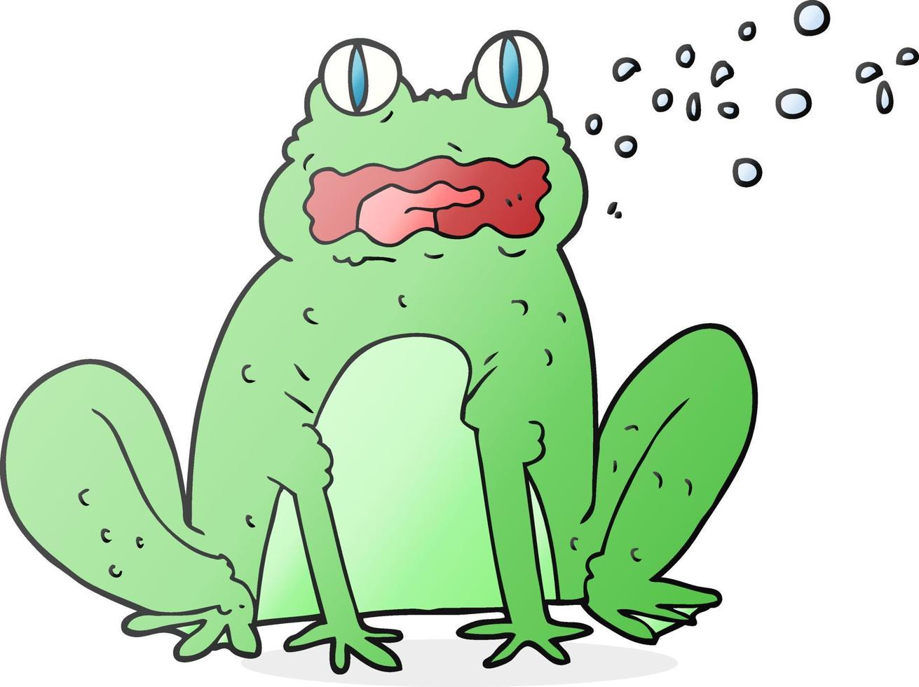 cartoon burping frog vector
