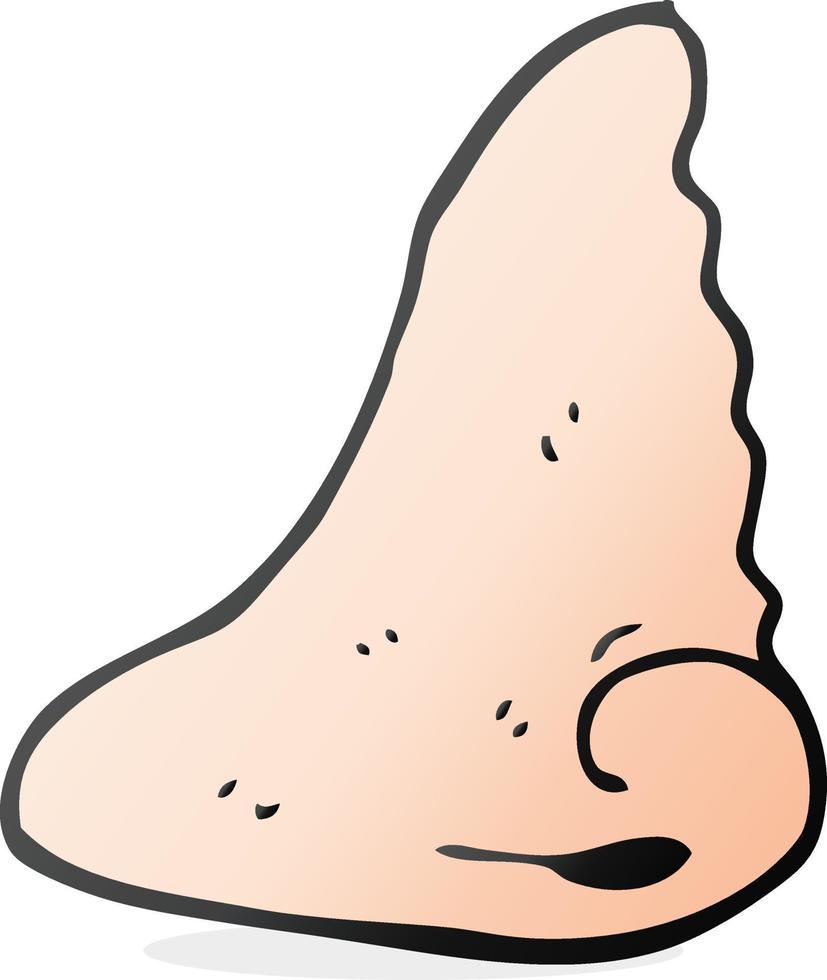 cartoon human nose vector