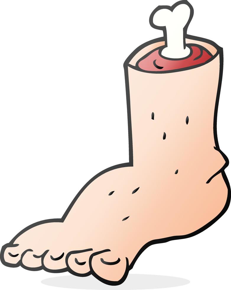 cartoon severed foot vector