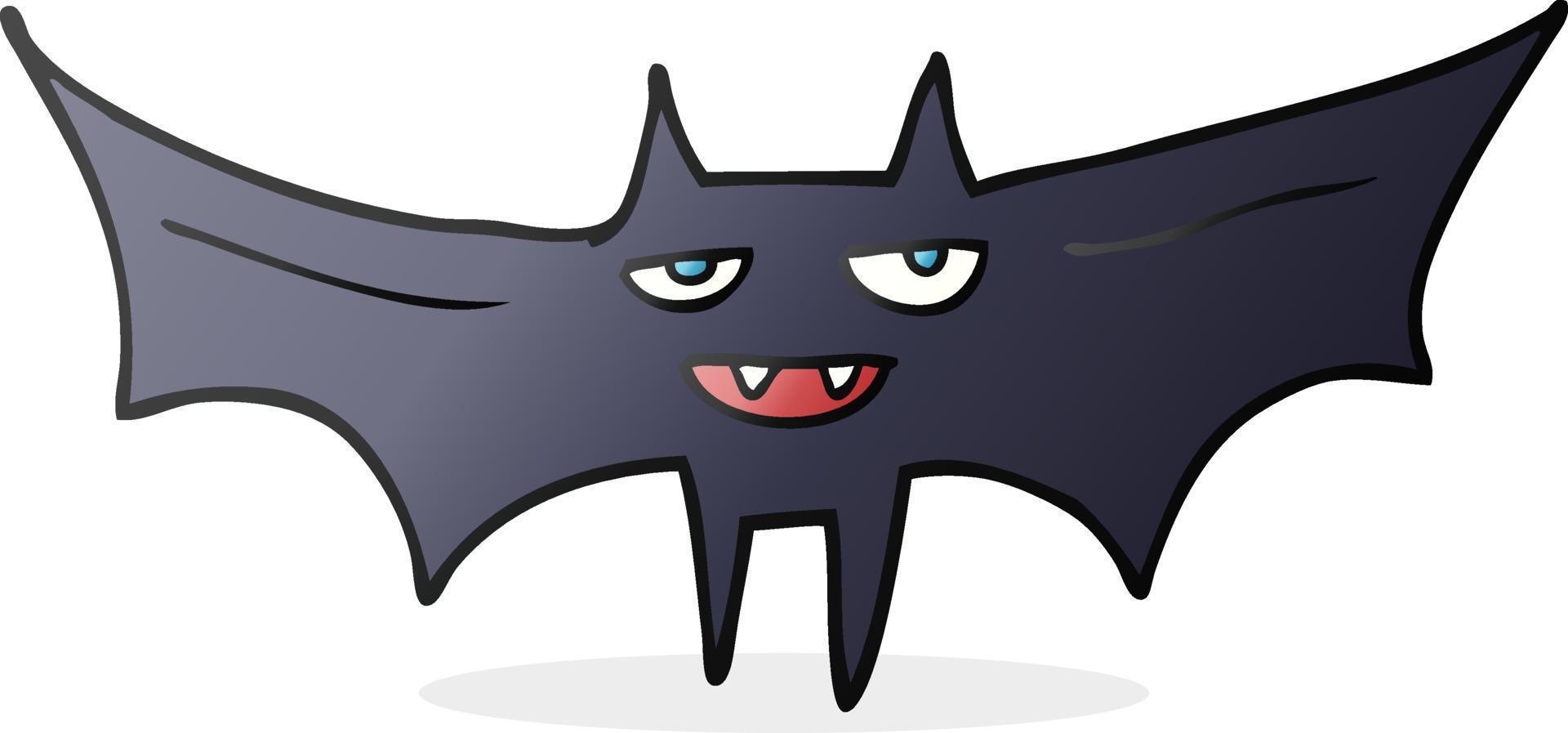 cartoon halloween bat vector