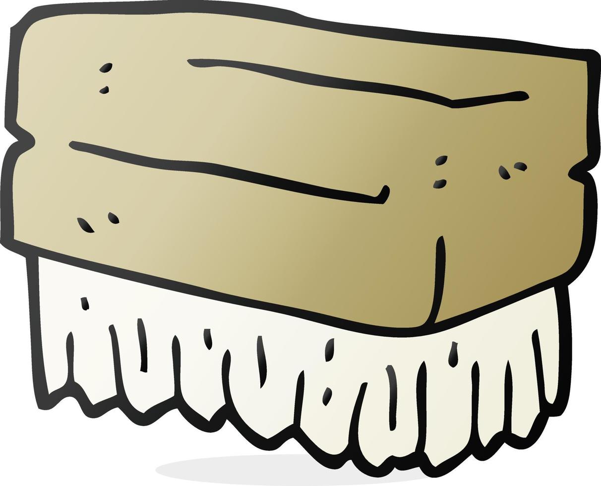 cartoon scrubbing brush vector