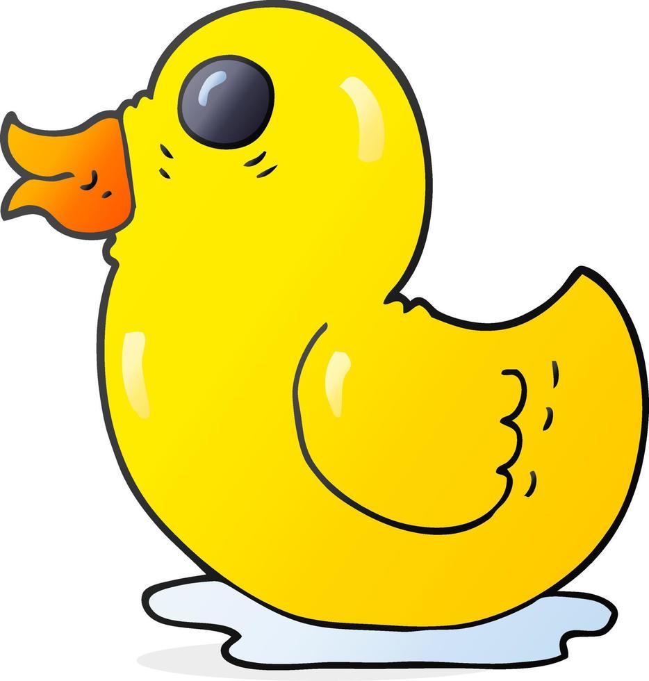 cartoon rubber duck vector