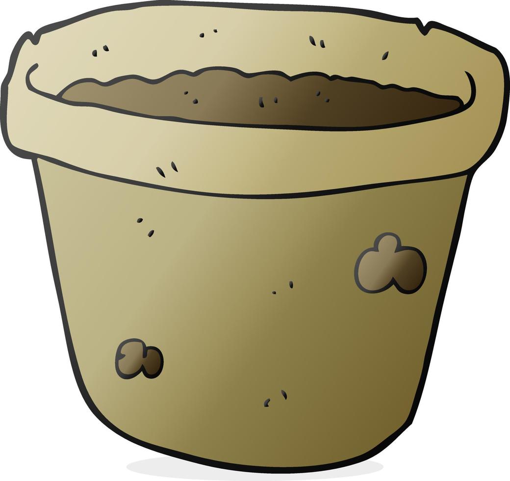 cartoon pot of earth vector