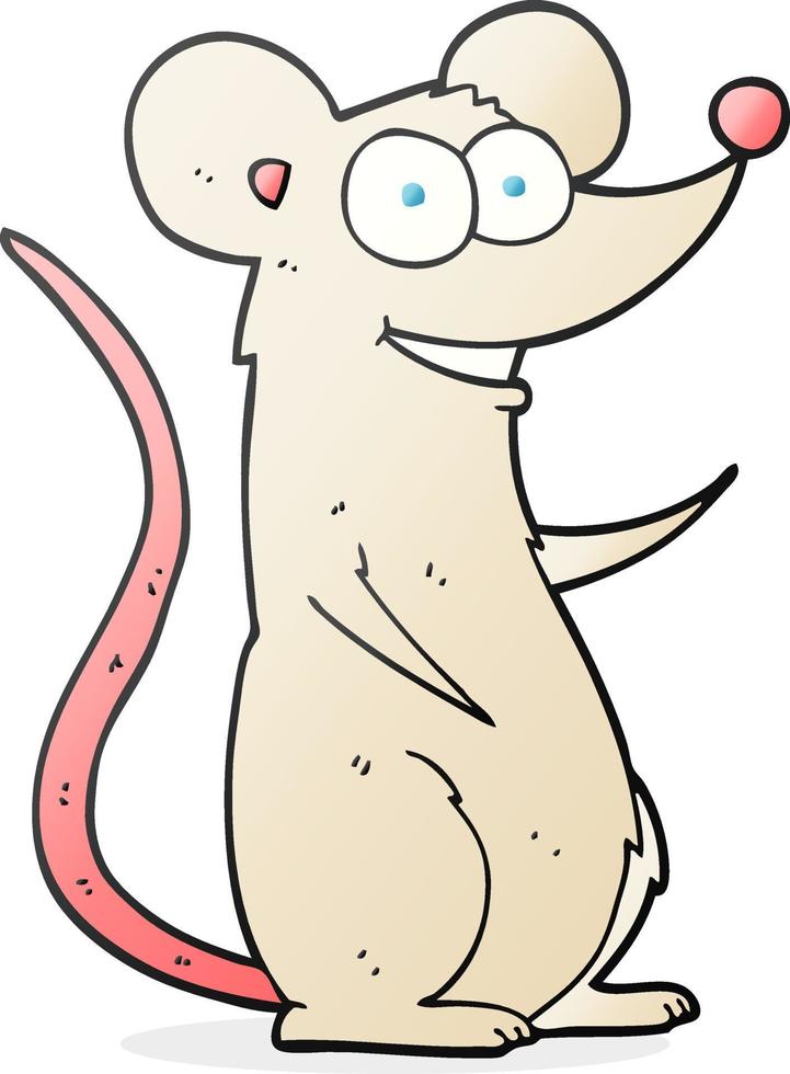 cartoon happy mouse vector