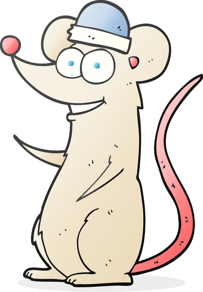 cartoon happy mouse vector