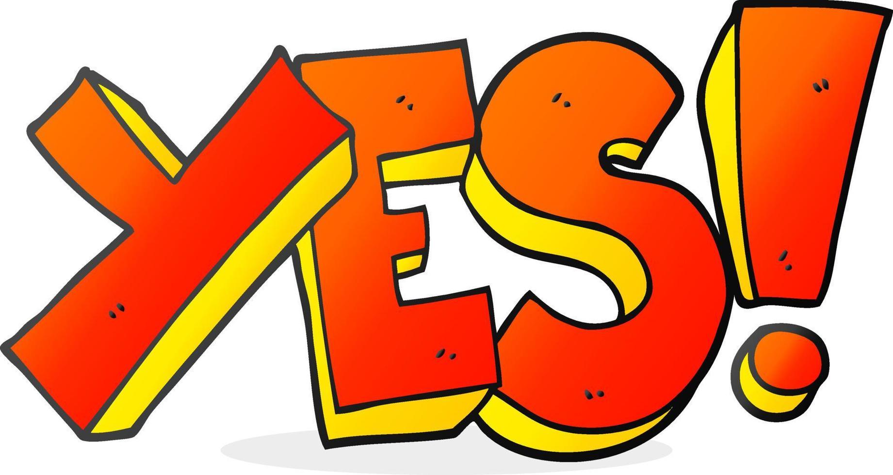 cartoon yes symbol vector