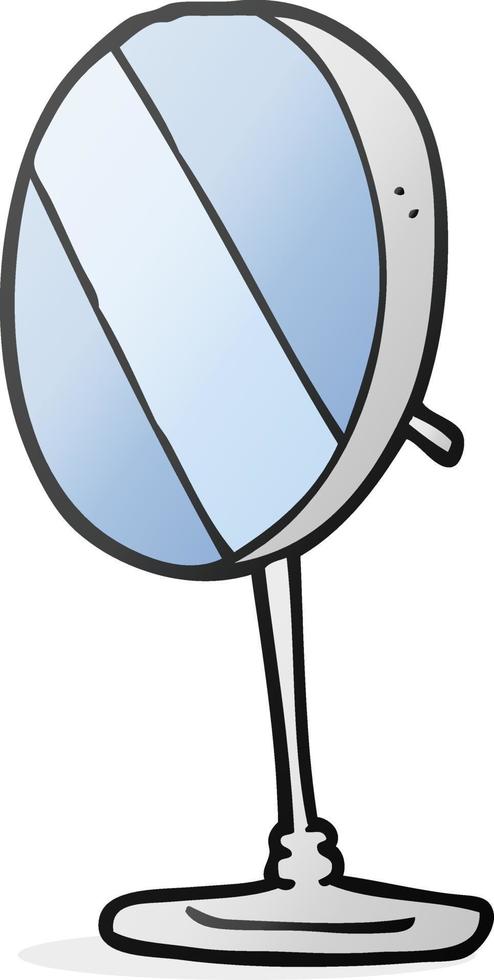 cartoon bathroom mirror vector