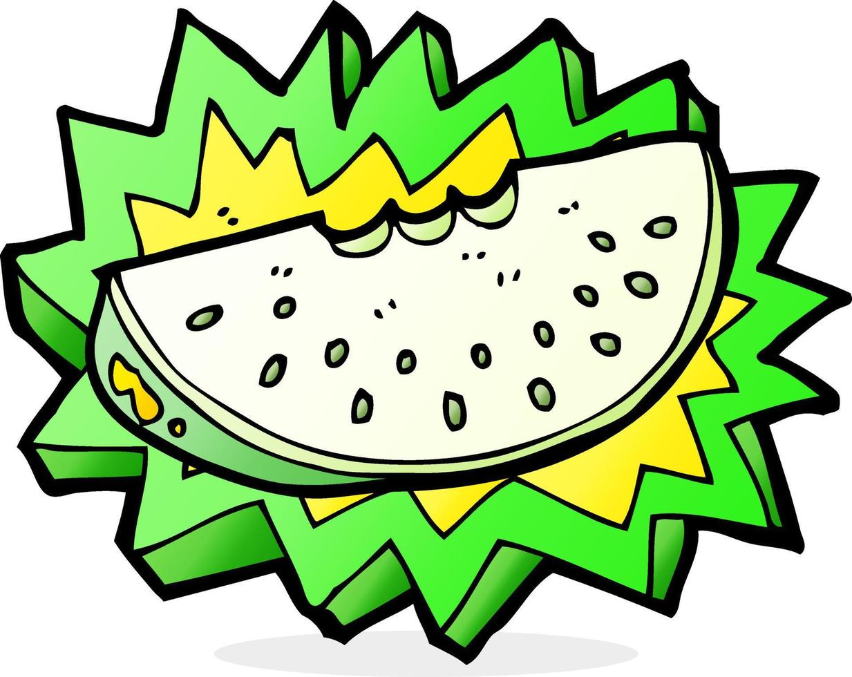 rebanada de melón de dibujos animados vector