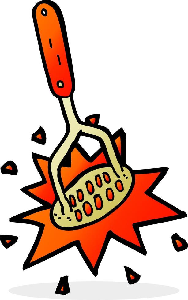 cartoon potato masher vector