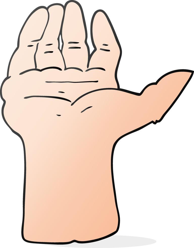 cartoon open hand vector