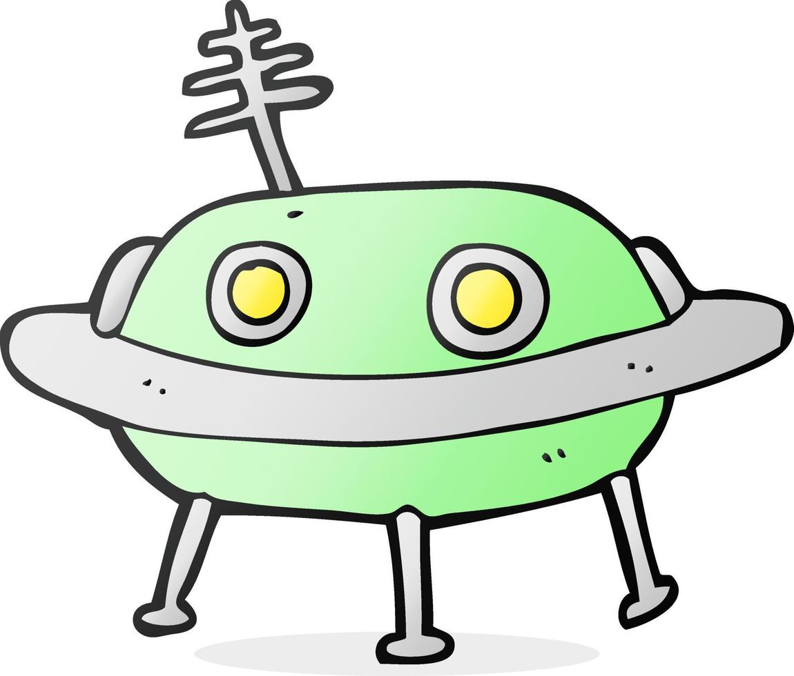 nave espacial alienígena de dibujos animados vector