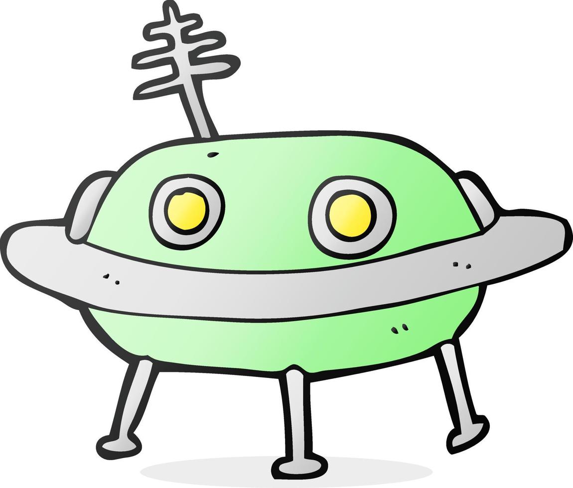 cartoon alien spaceship vector