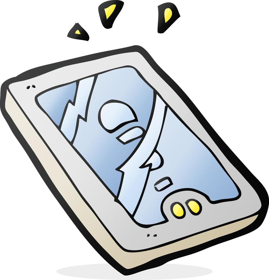 cartoon tablet device vector