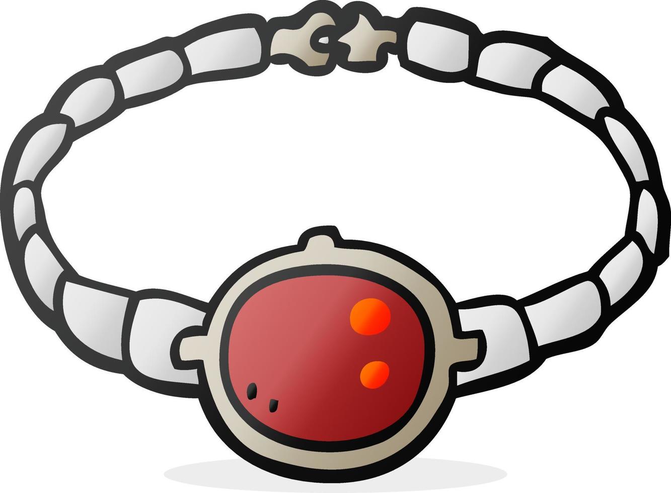 pulsera de rubí de dibujos animados vector