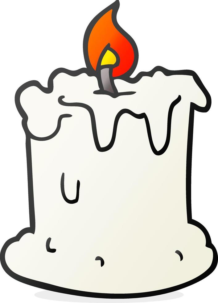 cartoon dribbling candle vector