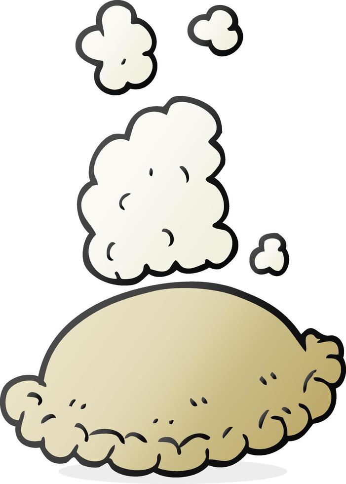 cartoon baked pasty vector